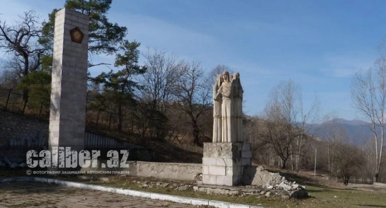 Şuşada ermənilərin dağıtdığı xatirə kompleksi bərpa edilir - FOTO