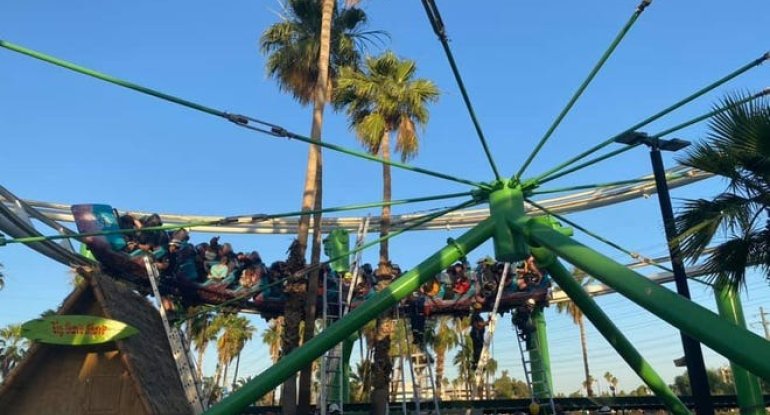 Lunaparkda qorxu dolu anlar – FOTO/VİDEO