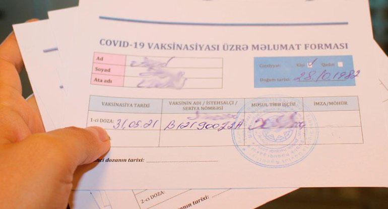 Vətəndaşların “Peyvənd sertifikatı”nı necə əldə edəcəyi açıqlandı