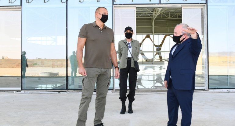 Prezident İlham Əliyev və birinci xanım Mehriban Əliyeva Füzuli Beynəlxalq Hava Limanında görülən işlərlə tanış olublar - YENİLƏNİB/FOTO