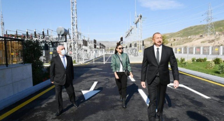 Prezident və birinci xanım “Qubadlı” yarımstansiyasının açılışını etdilər - FOTO