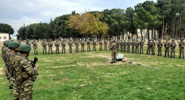 N nömrəli hərbi hissədə keçirilən hərbi təlim toplanışı davam edir - FOTO/VİDEO