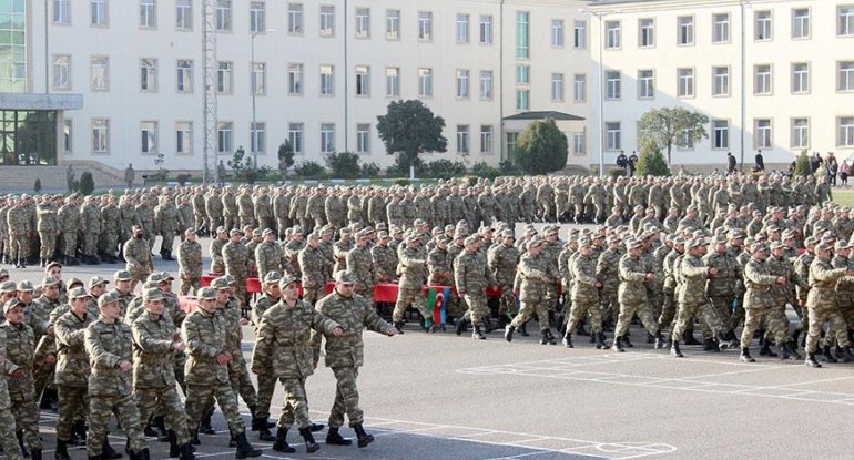 Azərbaycan Ordusunda andiçmə mərasimləri keçirilib