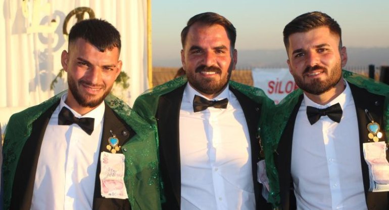 3 qardaş toyunu bir yerdə etdi - FOTOLAR
