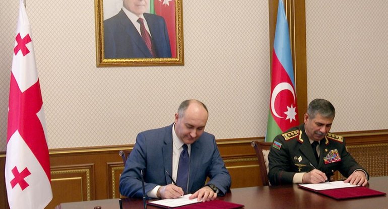 Azərbaycan və Gürcüstan Müdafiə nazirlikləri arasında plan imzalandı