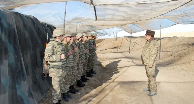 Laçında yerləşən hərbi hissələrin döyüş hazırlığı yoxlanılıb - FOTO