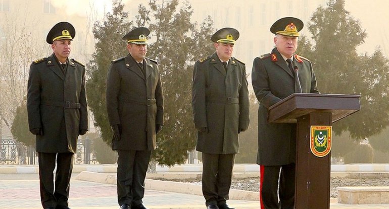 Naxçıvan Qarnizonu Qoşunlarında fərqlənən hərbçilər mükafatlandırılıb