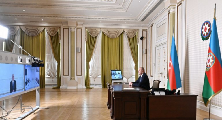 İlham Əliyev iranlı naziri videoformatda qəbul edib