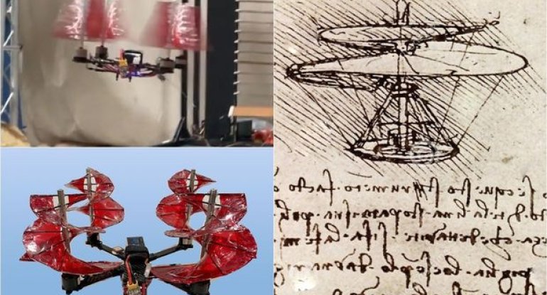 Da Vinçinin 600 illik çertyoju əsasında dron hazırlandı - FOTO/VİDEO