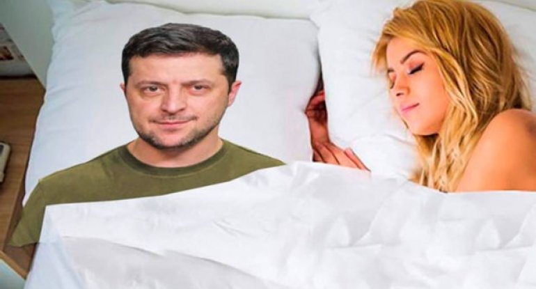 Çexiyada Zelenskinin təsviri olan yastıq buraxıldı - FOTO
