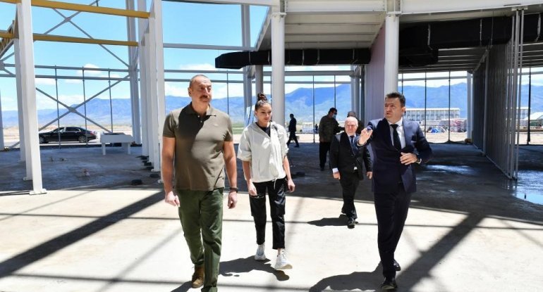 Prezident Zəngilan Beynəlxalq Hava Limanının tikinti işləri ilə tanış olub - YENİLƏNİB