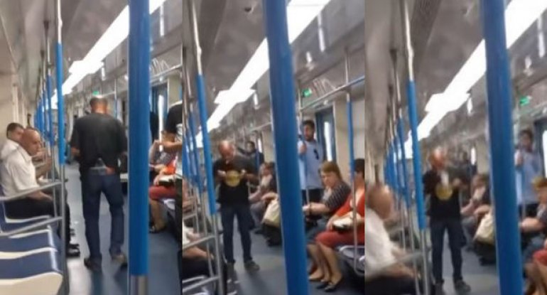 Bakı metrosunda sərnişin siqaret çəkdi - VİDEO
