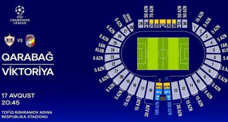 “Qarabağ”-“Viktoriya” matçına 15 min bilet satıldı - İlk gündə