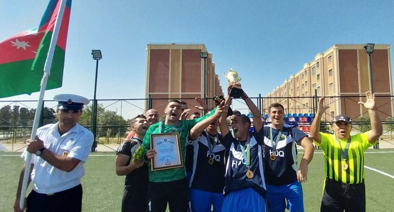 Azərbaycan hərbi dənizçiləri futbol yarışının qalibi olub