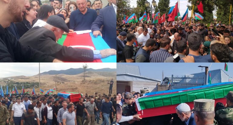 Şəhidlərlə vida mərasimi keçirildi