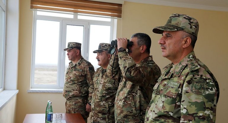 Zakir Həsənov döyüş hazırlığı üzrə məşğələləri izləyib - FOTO