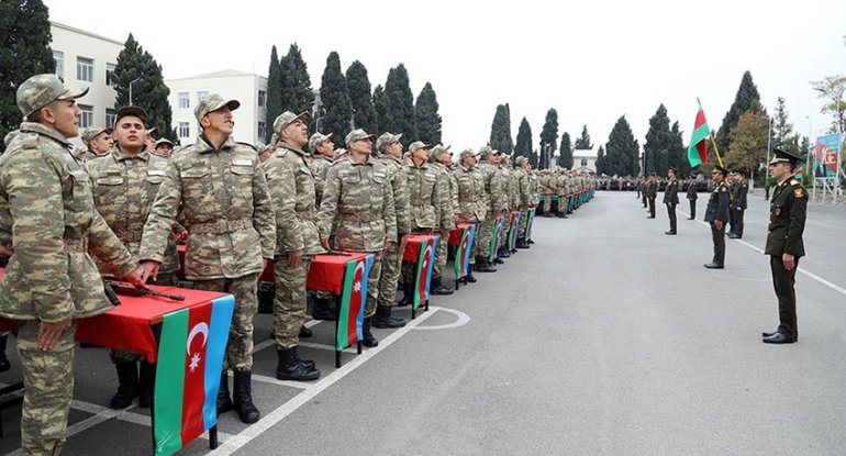 Azərbaycan Ordusunda andiçmə mərasimləri keçirilib - VİDEOxa0