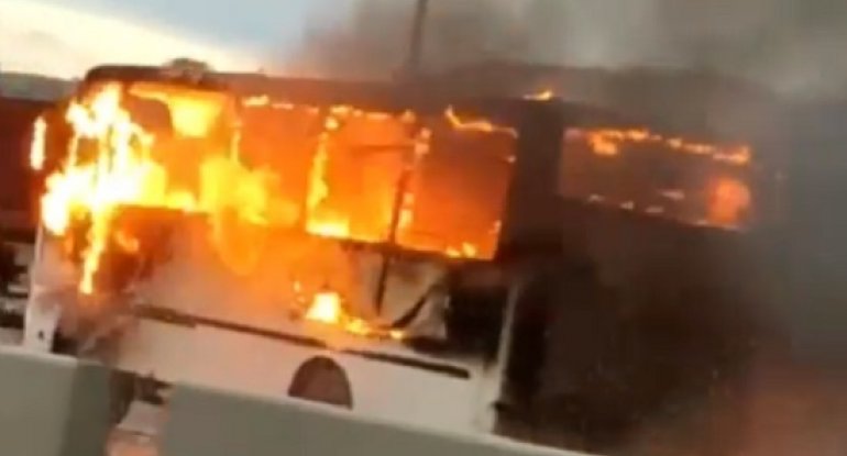 Xocəsən-Sədərək yolunda avtobusun yanma səbəbi məlum oldu - YENİLƏNİB - ANBAAN VİDEO