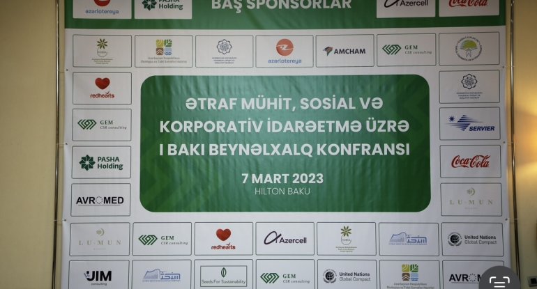 “Azərlotereya” ASC “Ətraf Mühit, Sosial və Korporativ İdarəetmə üzrə I Bakı Beynəlxalq Konfransı”nın baş sponsoru olub
