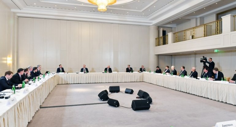 Azərbaycan Prezidenti İlham Əliyevin Almaniya iş adamları ilə görüşü olub