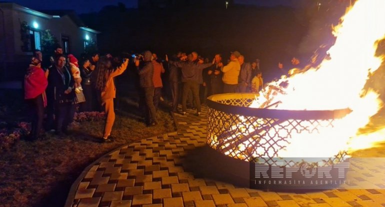 Talış kəndində 30 ildən sonra ilk dəfə bayram tonqalı yandırılıb - FOTO