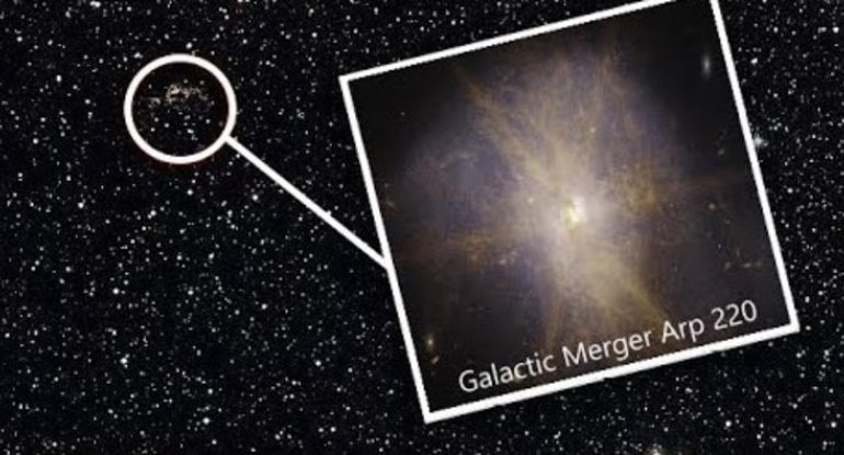 Toqquşan qalaktikalar belə görünür- Ulduz partlayışının fotosu