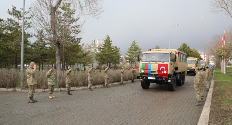 Türkiyədə Azərbaycan hərbçilərinin qarşılanma mərasimi keçirilib