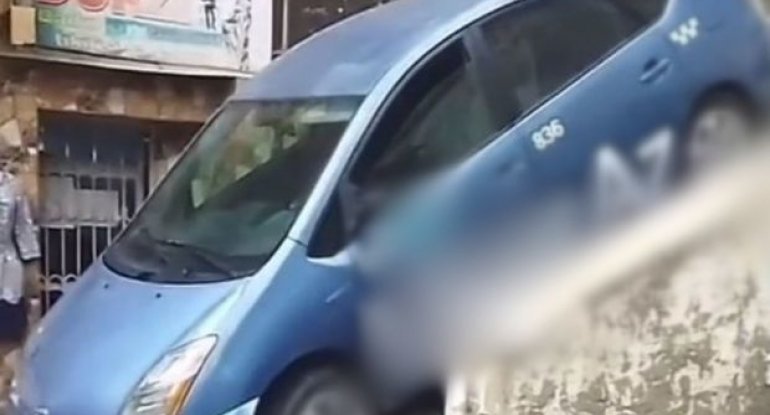 “Toyota Prius”un pilləkənləri enmək cəhdi - VİDEO