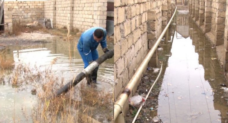 Sumqayıtda kanal daşdı, evləri su basdı: 10 minə yaxın sakin çətin vəziyyətdə - FOTO