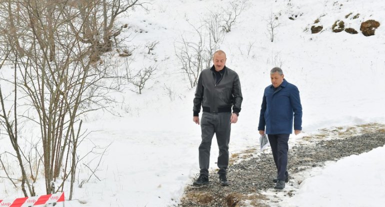 Prezident Şuşa rayonundakı “Turşsu” bulağında olub - FOTO - YENİLƏNİB