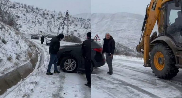 Şabran-Qalaaltı yolu buz bağlayıb 