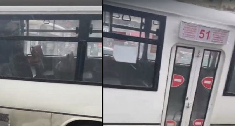 Bakıda sərnişin avtobusu qəzaya uğradı - VİDEO