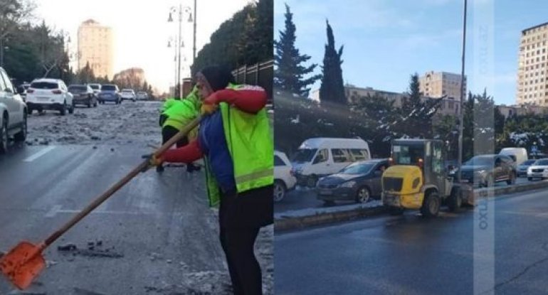 Üç gündür buzlu qalan yollar: “Eləsi var ki, deyir, gəl, həyətimi də təmizlə” - AÇIQLAMA 