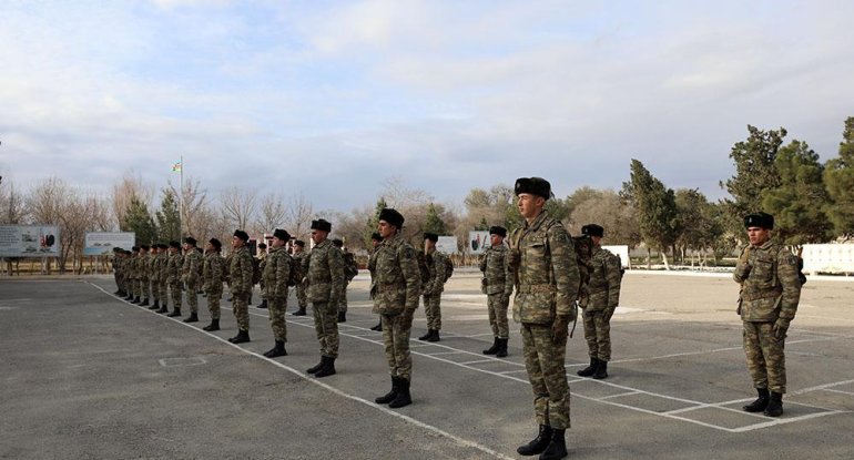 Hərbi hissələrdə sıra baxışları keçirilir - FOTO