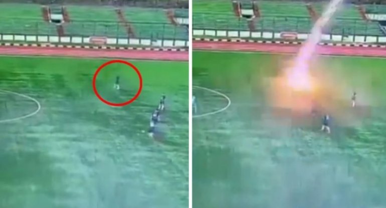 İldırım vuran futbolçu faciəvi şəkildə öldü - ANBAAN VİDEO