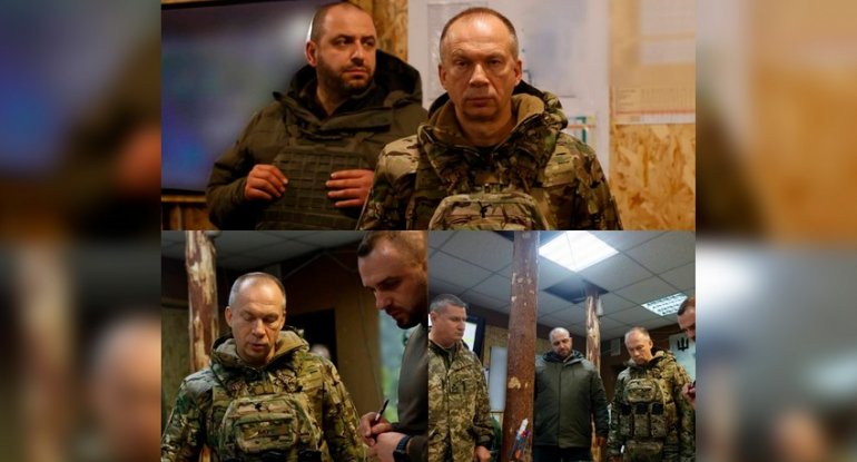 Ukraynanın müdafiə naziri və ordunun baş komandanı cəbhəyə baş çəkiblər