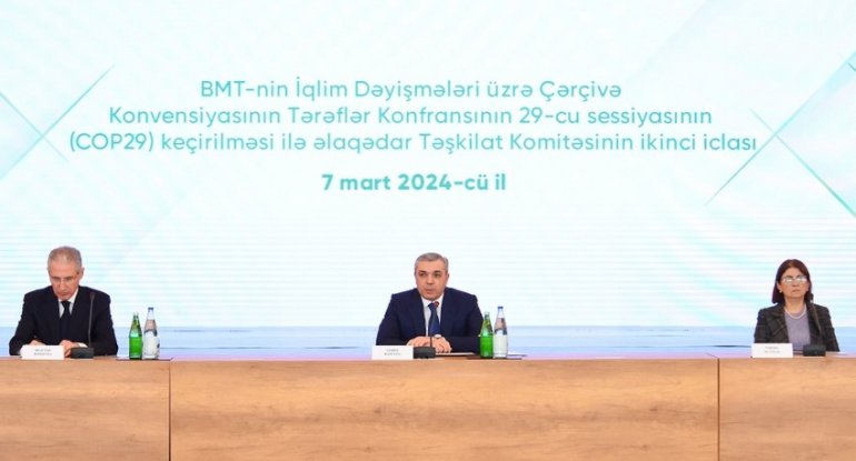 COP29 ilə əlaqədar Təşkilat Komitəsinin növbəti iclası keçirilib