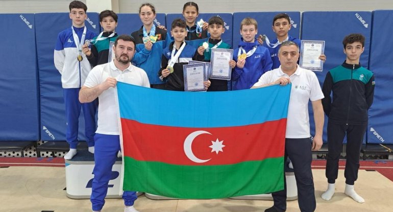 Azərbaycan gimnastları Qazaxıstanda 6 medal qazanıb