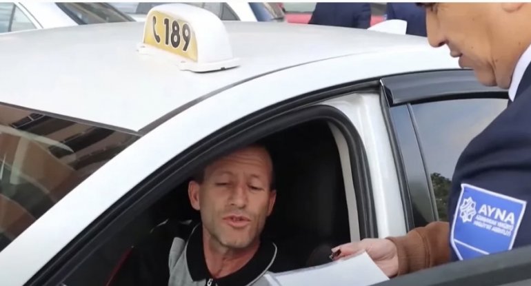 Taksi sürücüsü viral oldu: AYNA əməkdaşını şoka saldı – VİDEO