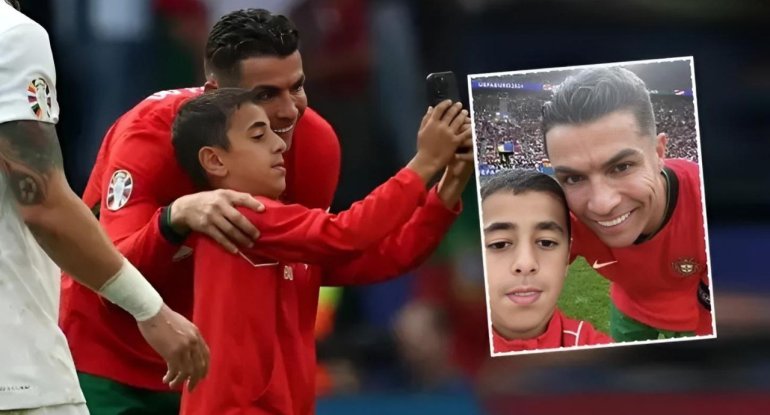 Stadiona girərək Ronaldo ilə şəkil çəkdirən 10 yaşlı Berata AĞIR CƏZA - FOTO