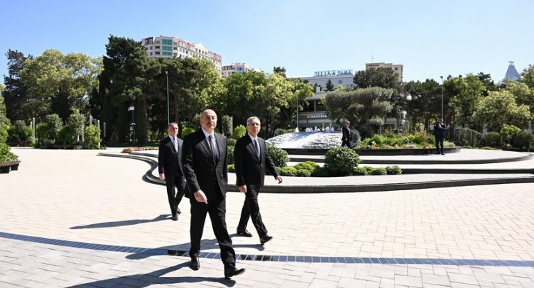 Prezident Nərimanov parkının açılışında iştirak edib - YENİLƏNİB