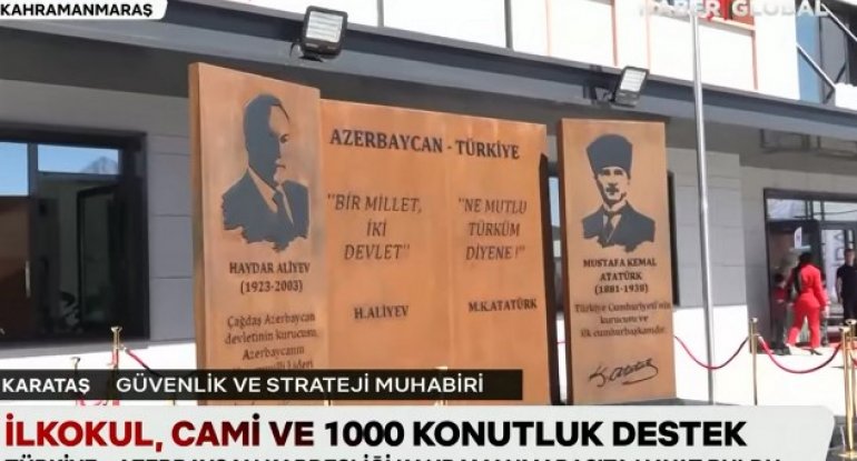 Kahramanmaraşda yeni inşa edilən Heydər Əliyev adına məktəbin açılışı oldu