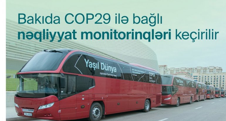 Bakıda COP29-a məxsus xüsusi avtomobillərin hərəkəti test edilir