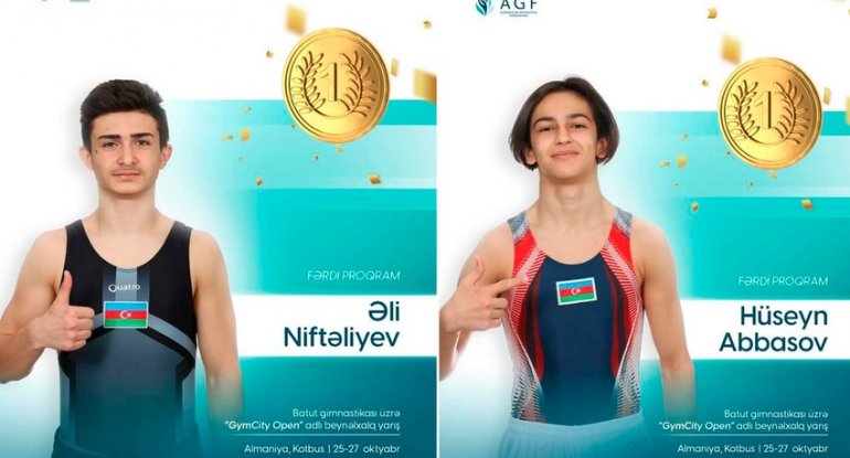 Azərbaycan gimnastları Almaniyada iki qızıl medal qazanıblar