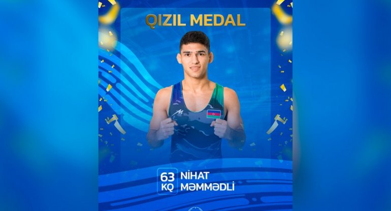 Azərbaycanın daha bir güləşçisi qızıl medal qazandı - YENİLƏNİB