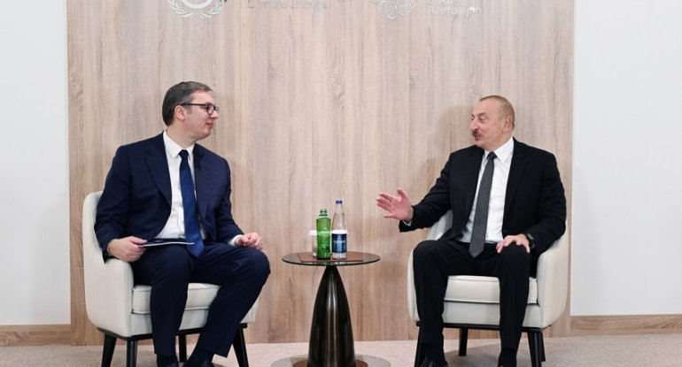 İlham Əliyev Serbiyanın dövlət başçısı ilə görüşüb - Yenilənib
