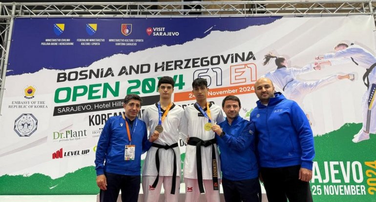 Azərbaycan taekvondoçuları Bosniya və Herseqovinada iki medal qazanıblar