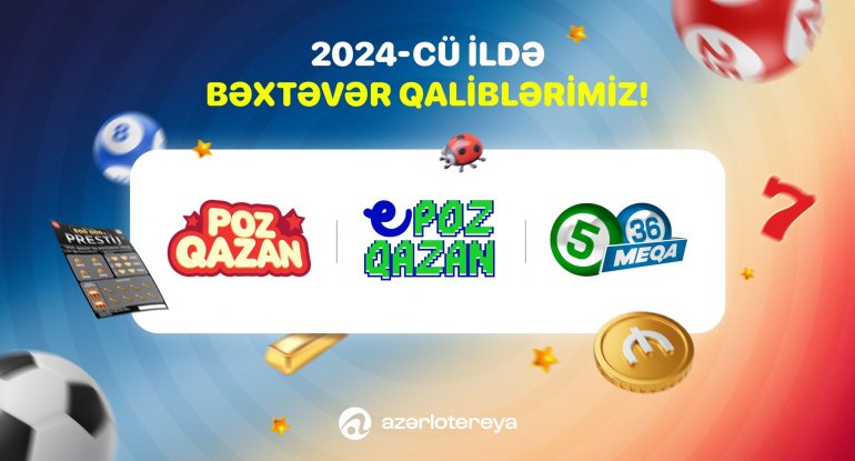 “Azərlotereya” 2024-cü ildə 189 dəfə böyük uduş təqdim edib