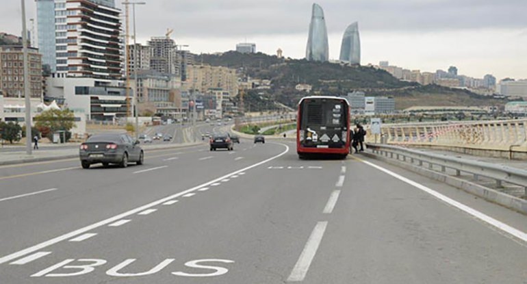 Bakıda yeni avtobus zolaqları çəkiləcək