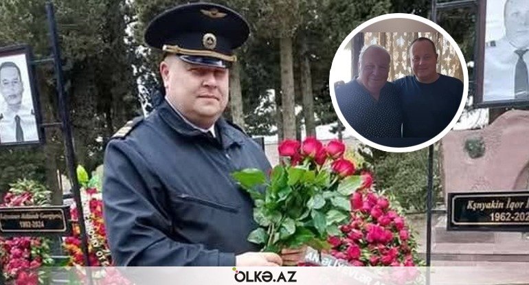 İqor Kşnyakinin oğlu atasının məzarı başında - FOTO